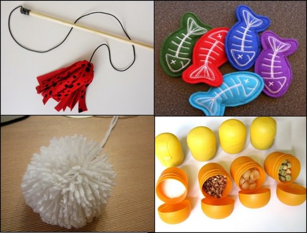 Творческие идеи для мамы и ребенка: игрушка для кота, поделки из ткани и соленого теста